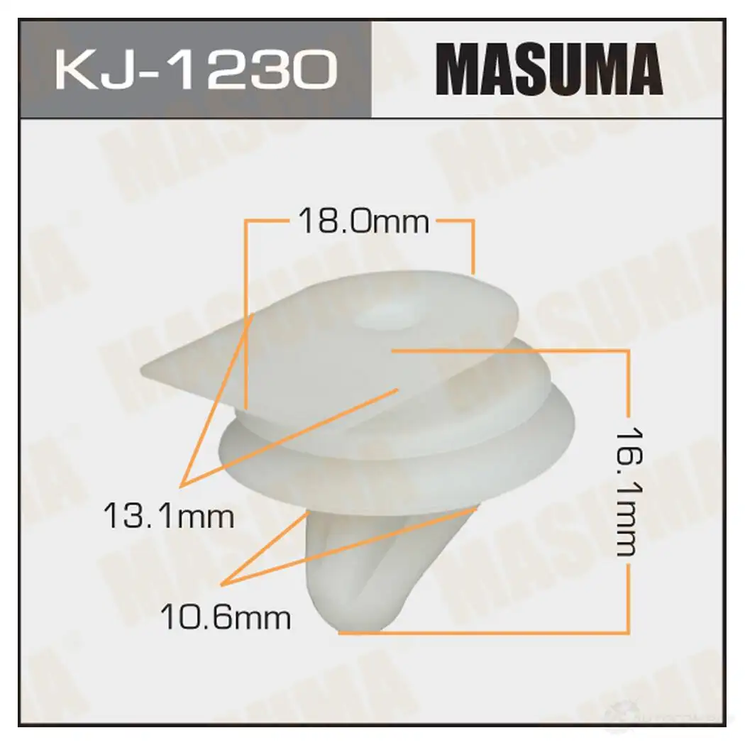 Клипса пластиковая MASUMA VUP WS KJ-1230 1422887273