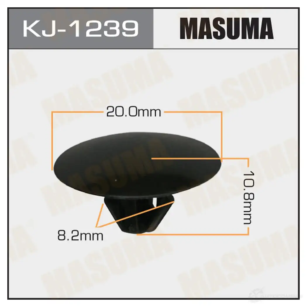 Клипса пластиковая MASUMA KJ-1239 HRH T0 1422887271