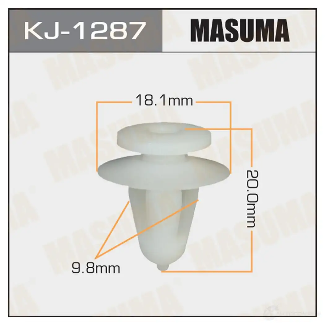 Клипса пластиковая MASUMA KJ-1287 1422886553 RZDY YV