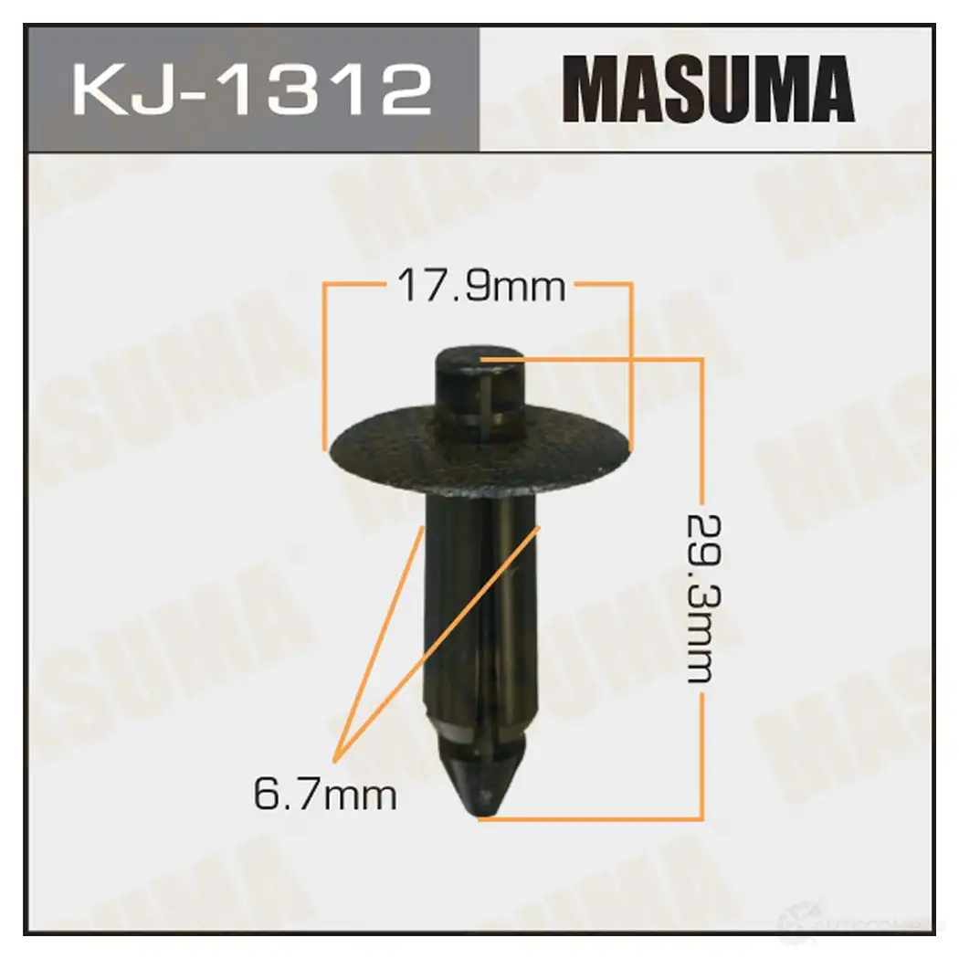 Клипса пластиковая MASUMA KJ-1312 1422886580 2 K02P19