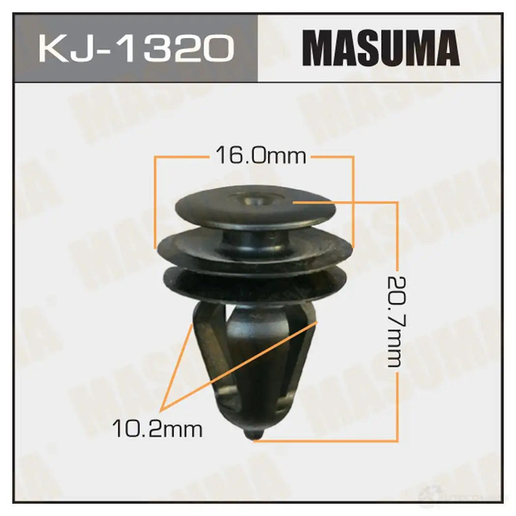 Клипса пластиковая MASUMA 1422886577 1L SSBV KJ-1320