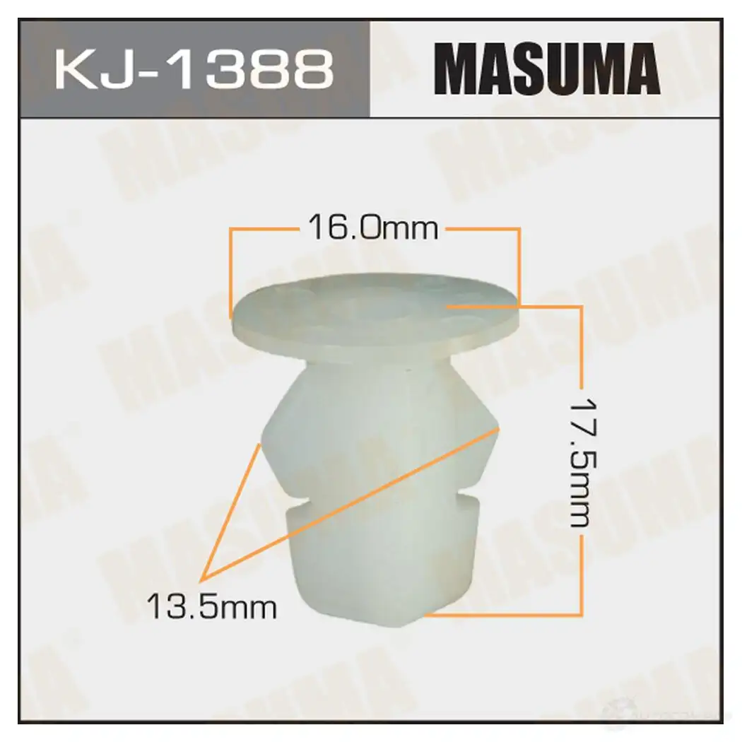 Клипса пластиковая MASUMA 1422886446 KJ-1388 S5 ZV3H