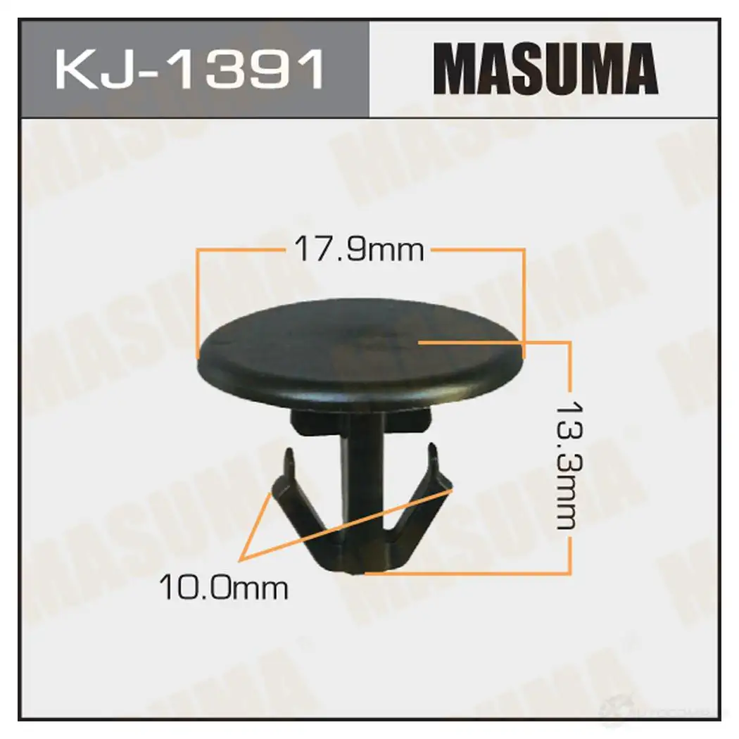 Клипса пластиковая MASUMA 1422886444 6I 7ZJIK KJ-1391
