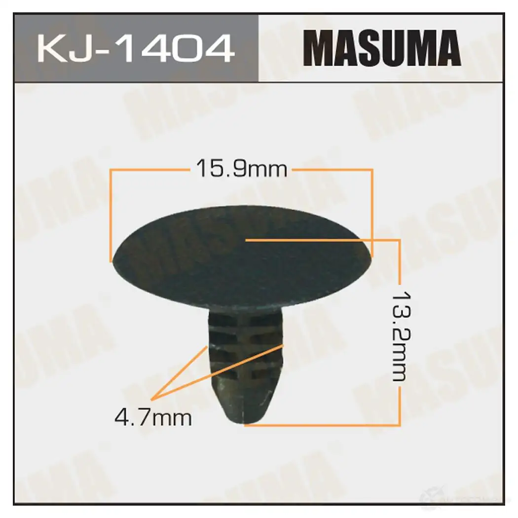 Клипса пластиковая MASUMA 3PIA 4 1422887196 KJ-1404