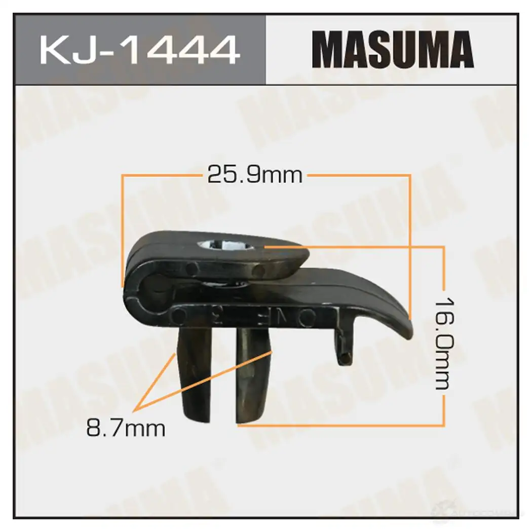 Клипса пластиковая MASUMA KJ-1444 U NK0515 1422886414