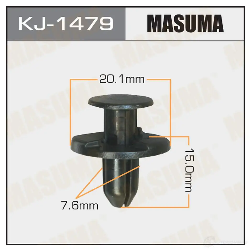 Клипса пластиковая MASUMA KJ-1479 1422886438 FYXB OWQ