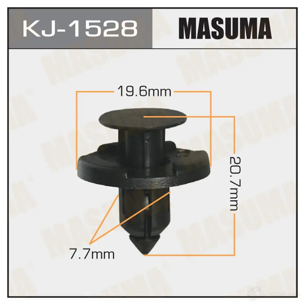 Клипса пластиковая MASUMA 1422886277 3 RF37DP KJ-1528