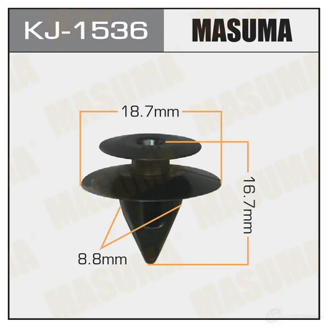 Клипса пластиковая MASUMA KJ-1536 1422886273 UXV0 K