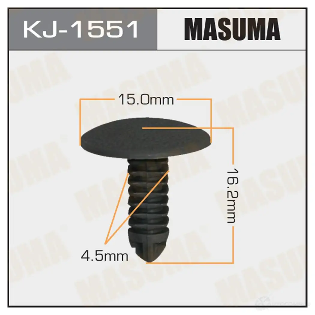 Клипса пластиковая MASUMA KJ-1551 9B3H F 1422886270