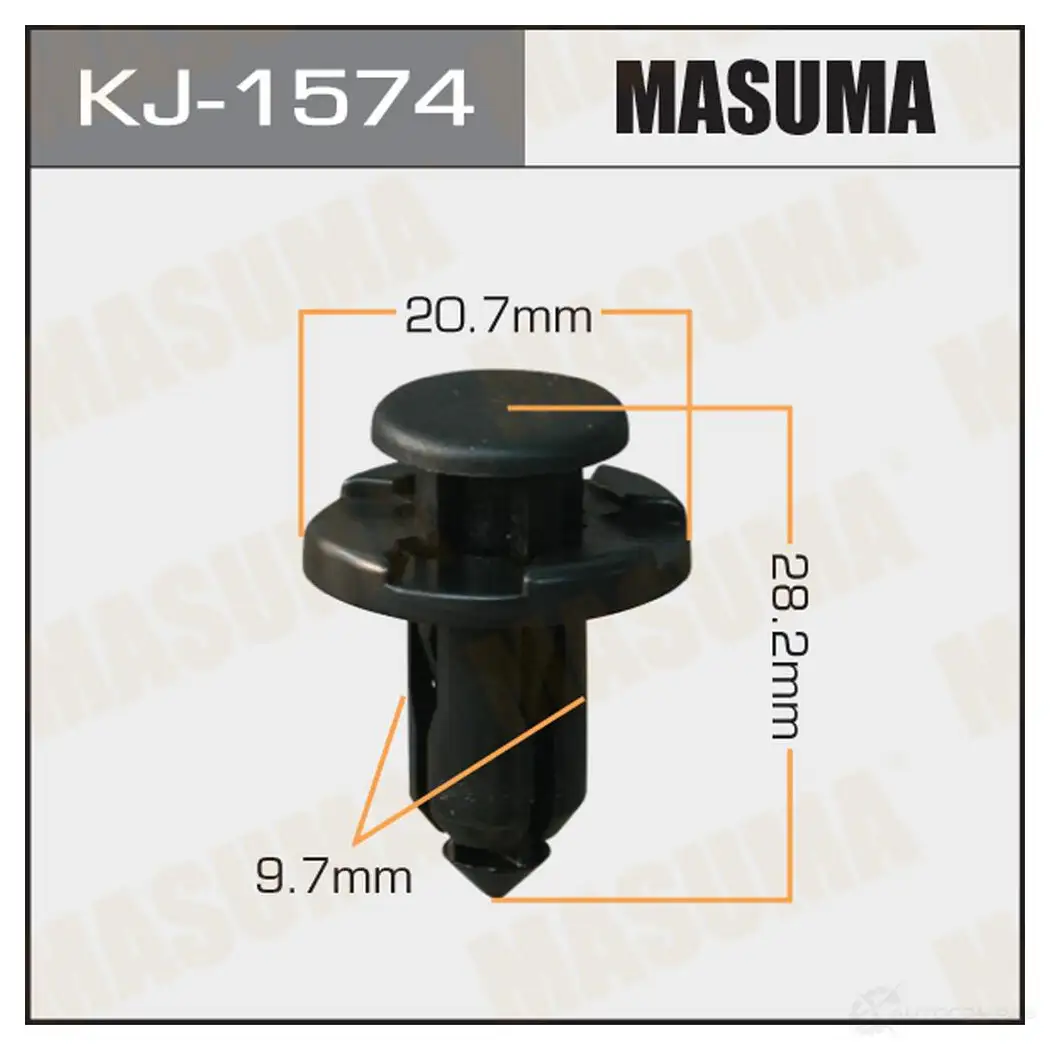 Клипса пластиковая MASUMA 1422886301 KJ-1574 9XLH YX