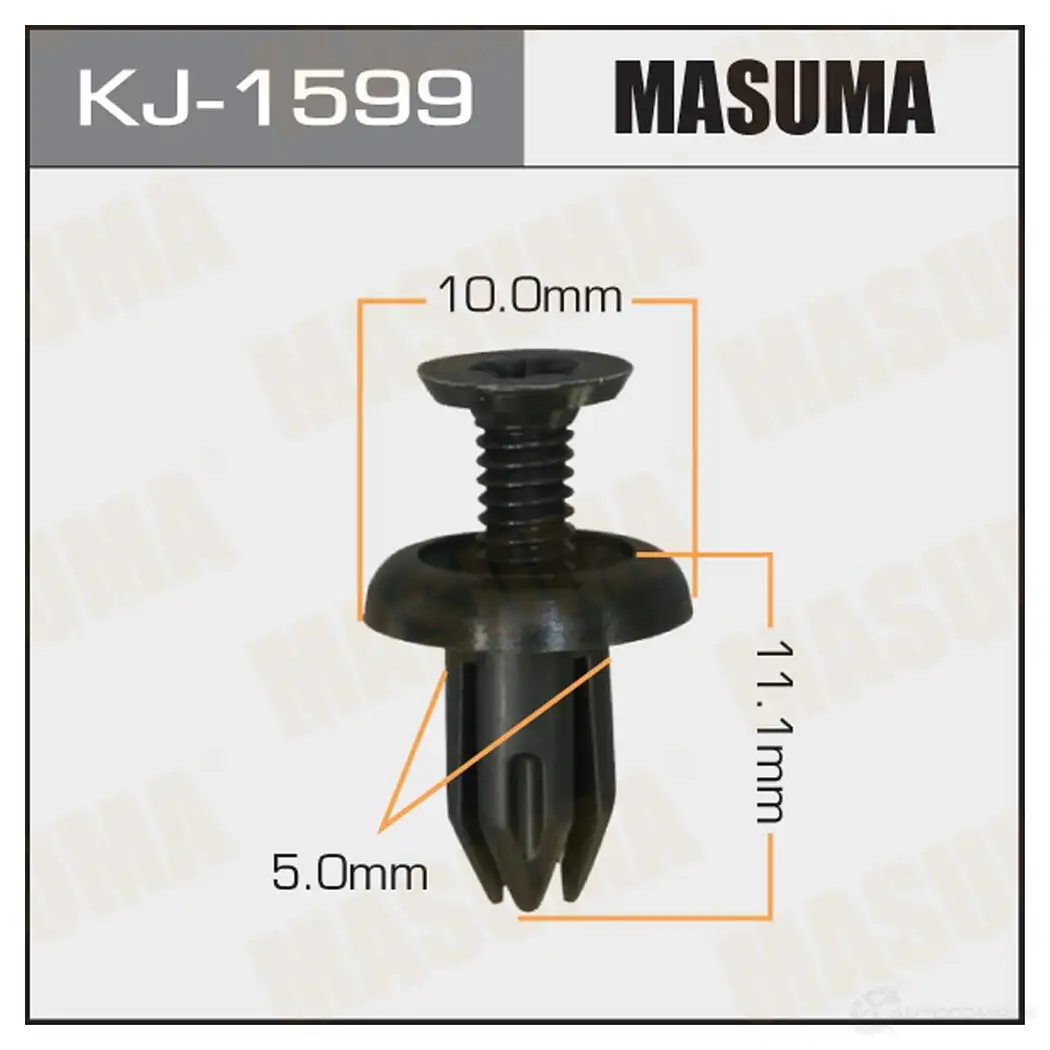 Клипса пластиковая MASUMA 1422887171 U BBBX KJ-1599