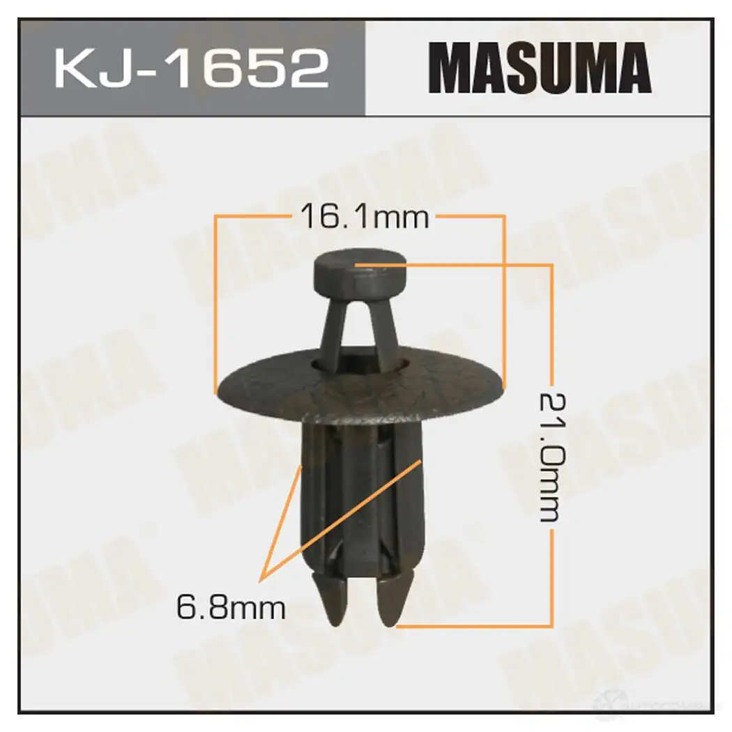 Клипса пластиковая MASUMA 1422887165 ABOY 1O KJ-1652