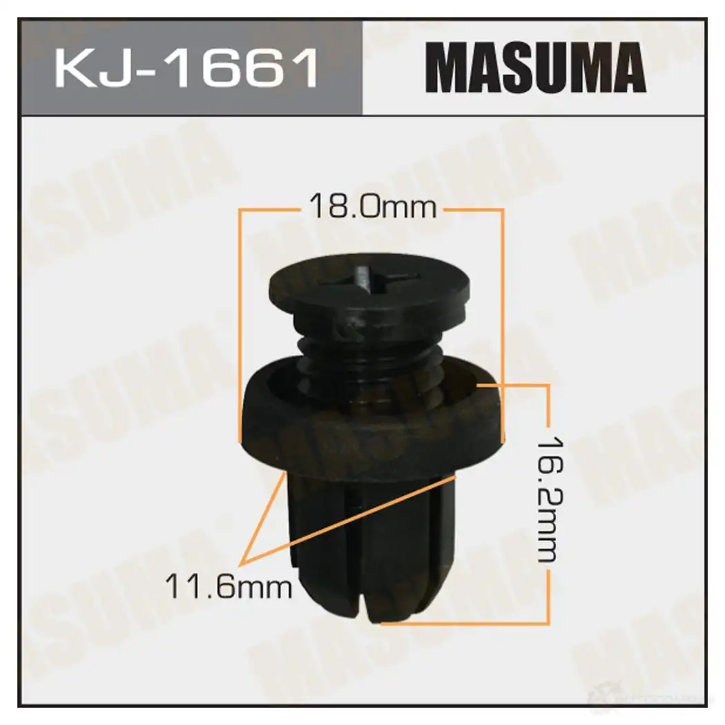 Клипса пластиковая MASUMA I GPHGN KJ-1661 1422887163