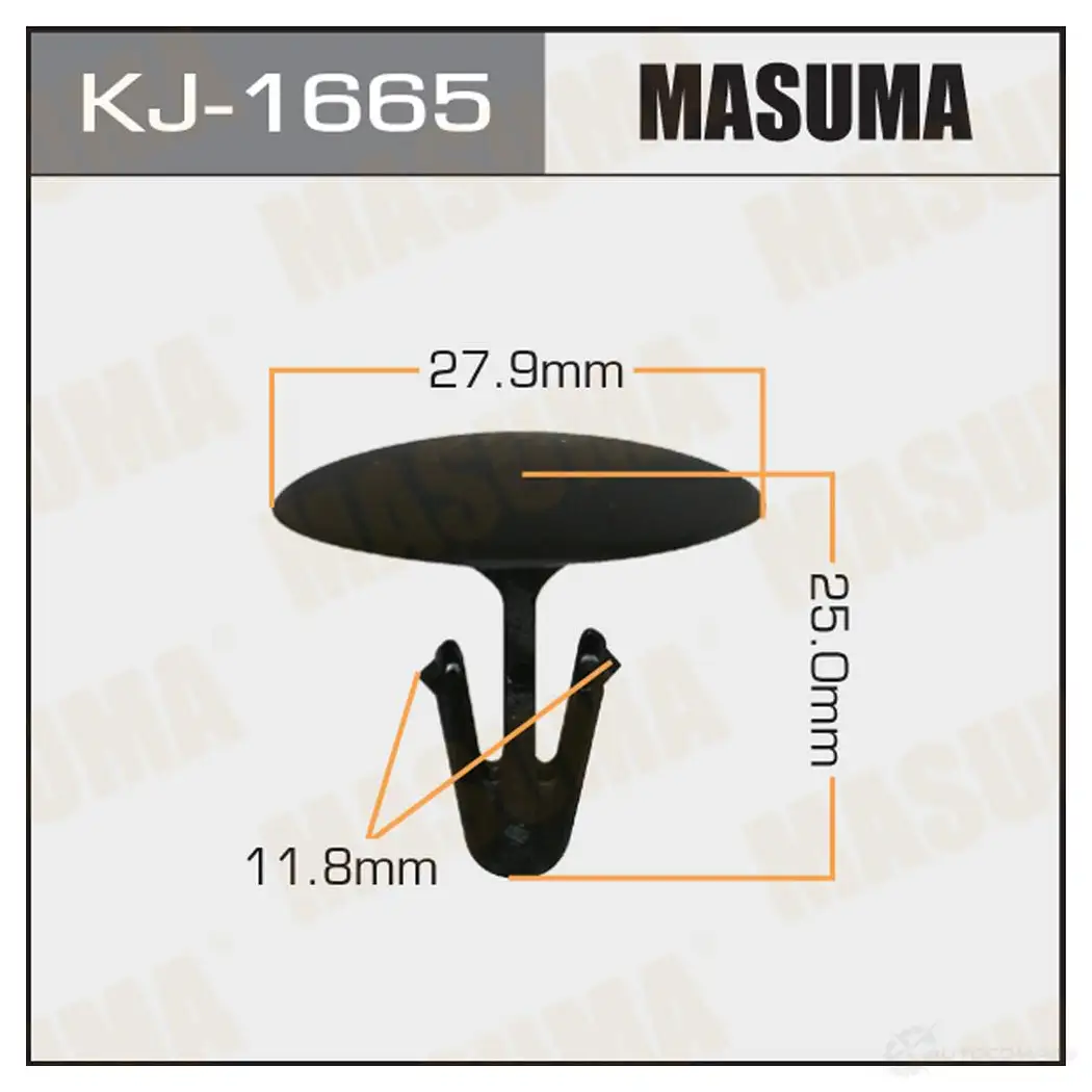 Клипса пластиковая MASUMA 1422886392 W1BZ9M T KJ-1665