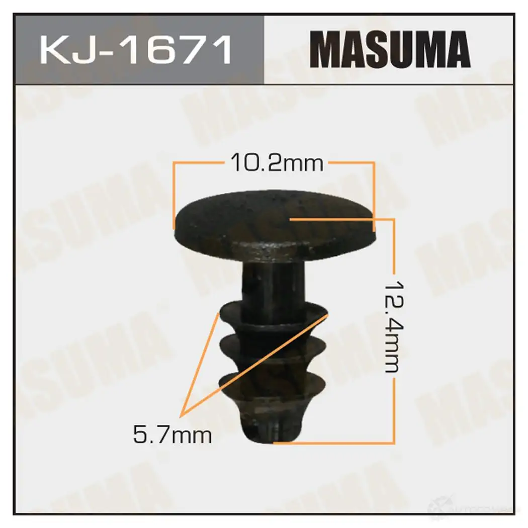 Клипса пластиковая MASUMA 1422887141 A4OFL W KJ-1671