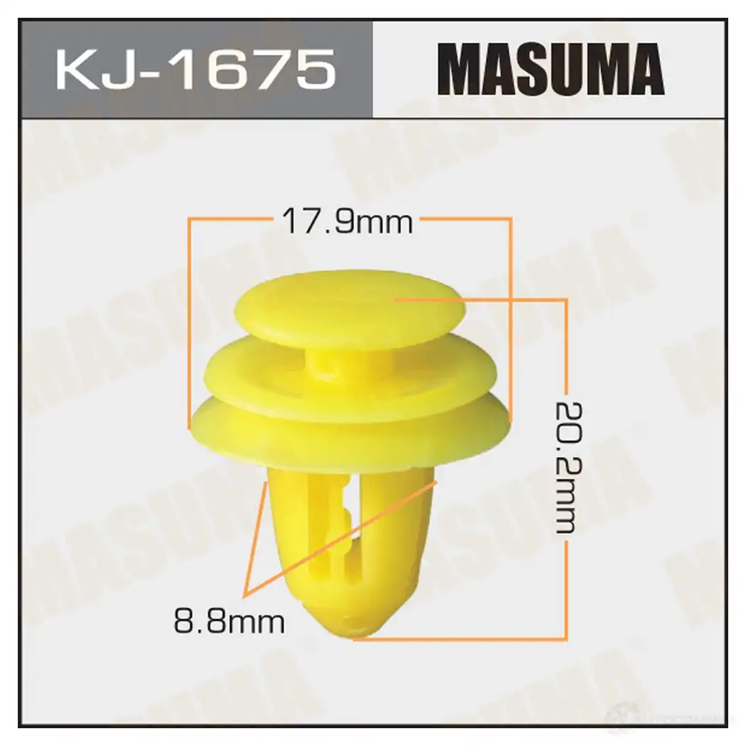 Клипса пластиковая MASUMA 1422886390 KJ-1675 C U5SHM