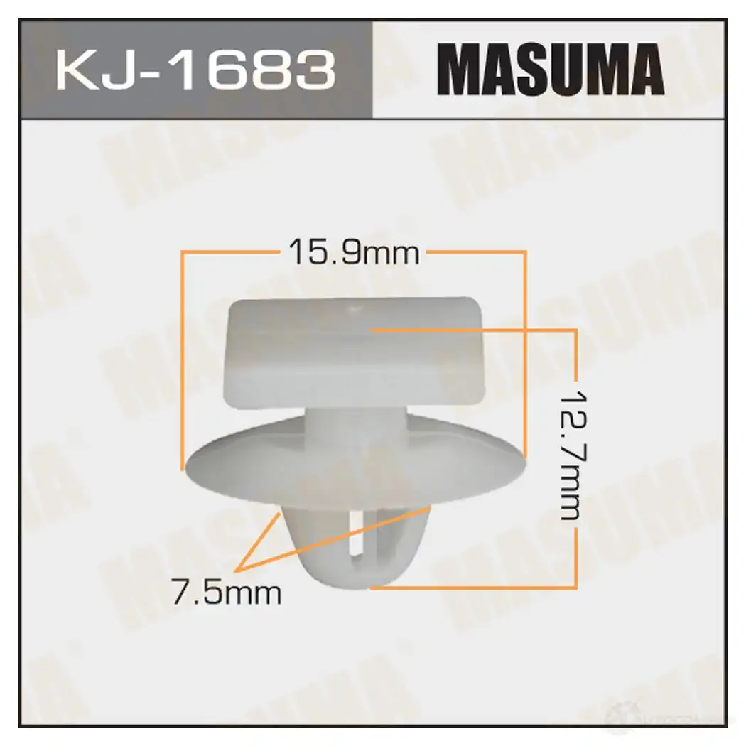Клипса пластиковая MASUMA KJ-1683 WY2 XRG5 1422886385