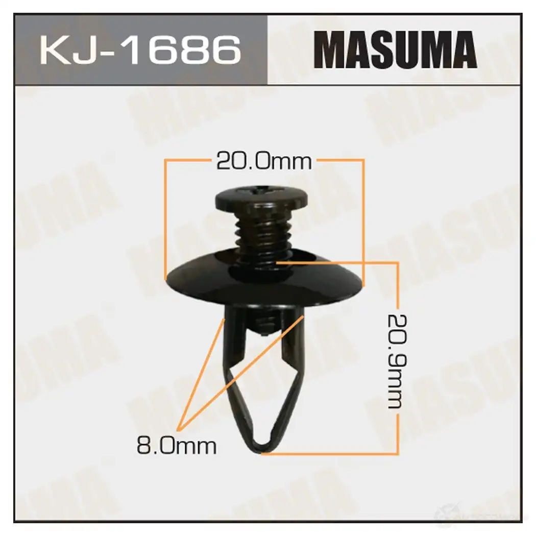 Клипса пластиковая MASUMA LHOT I KJ-1686 1422886342