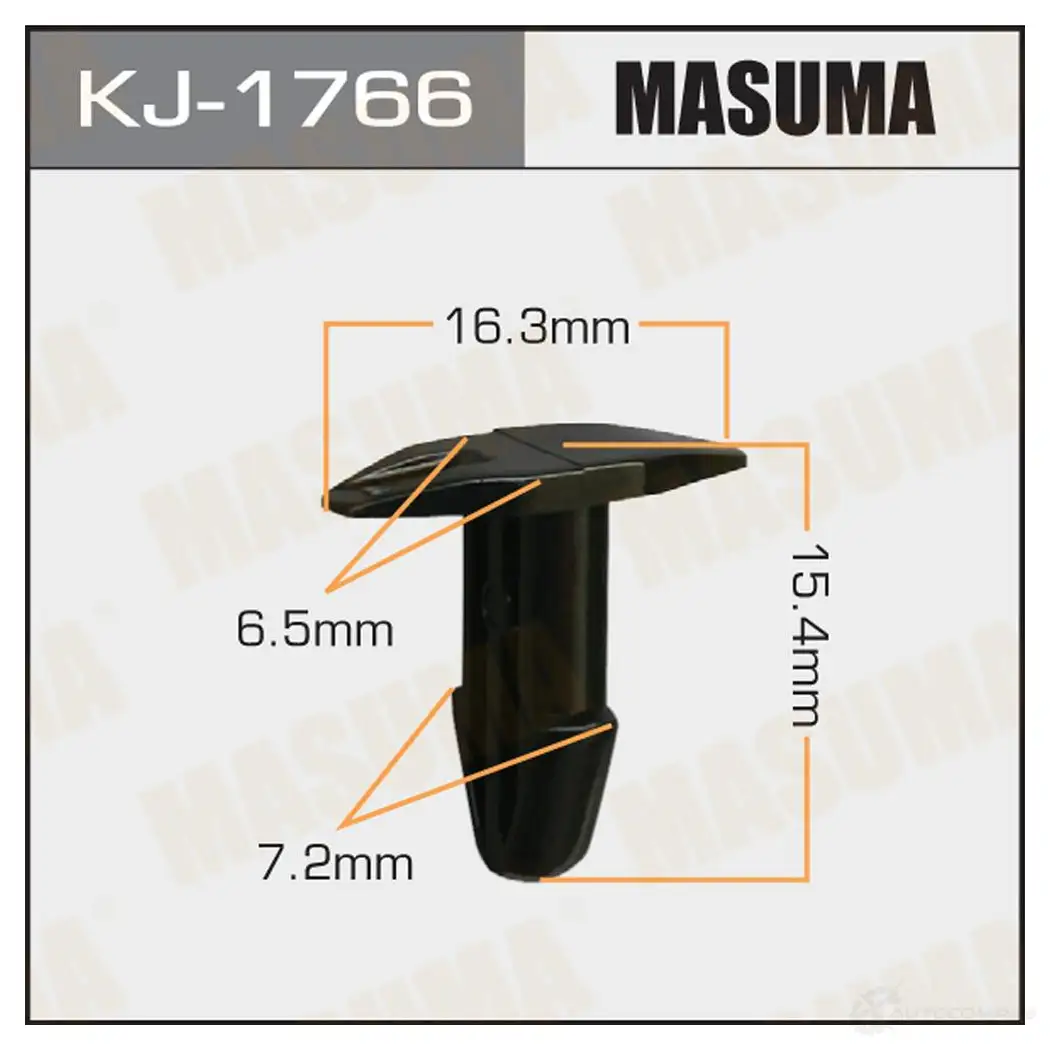 Клипса пластиковая MASUMA 1422887133 HESGFT N KJ-1766