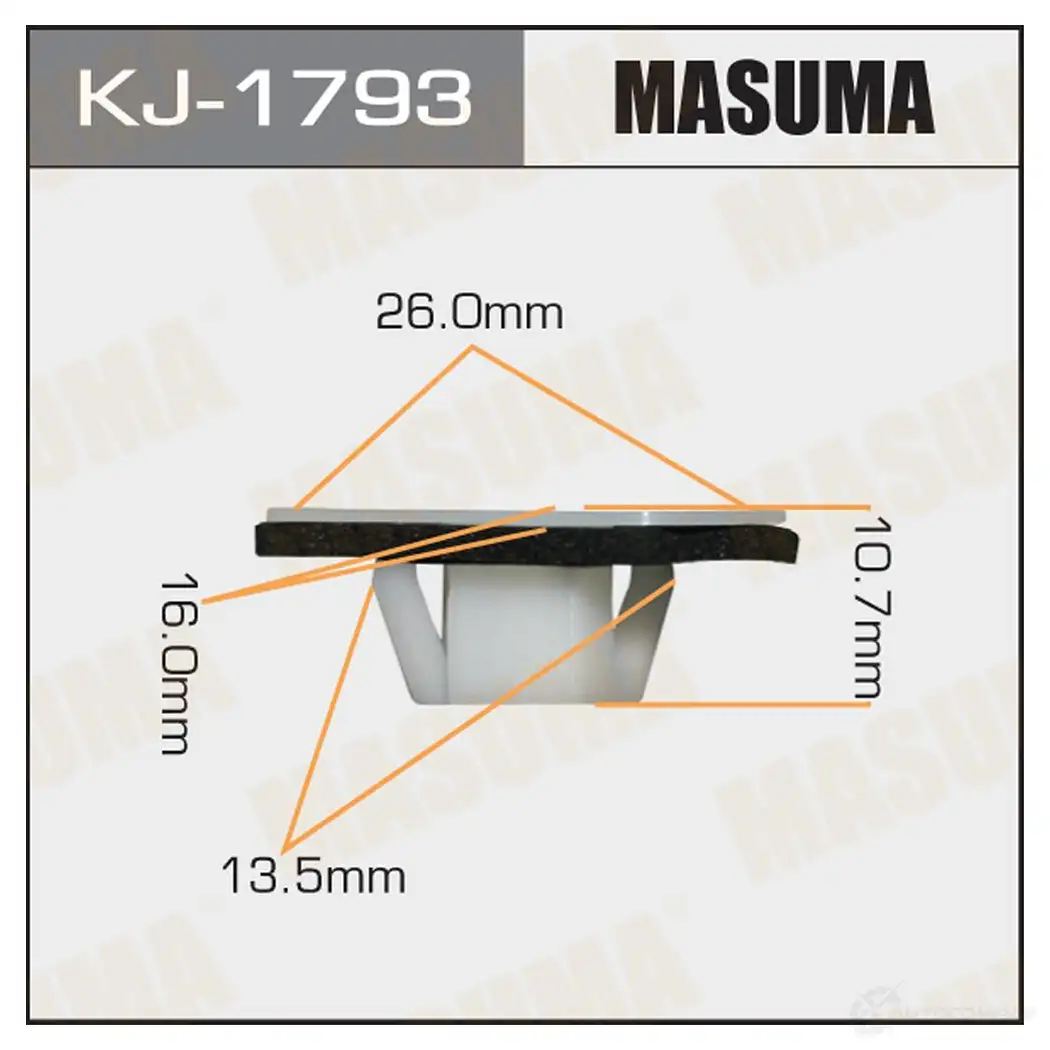 Клипса пластиковая MASUMA RJQR 7KA KJ-1793 1422886371