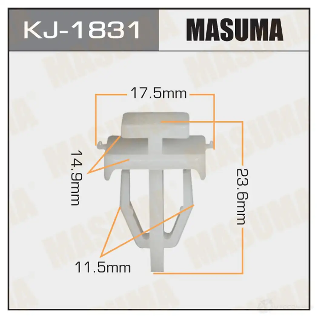 Клипса пластиковая MASUMA 1422886315 KJ-1831 KFRW J