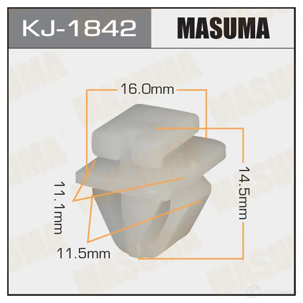 Клипса пластиковая MASUMA KJ-1842 A4 WKKJL 1422886312