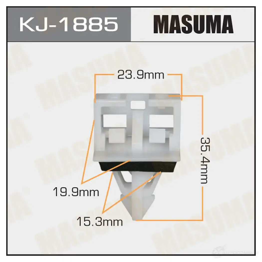 Клипса пластиковая MASUMA SMAK4 D 1422886337 KJ-1885