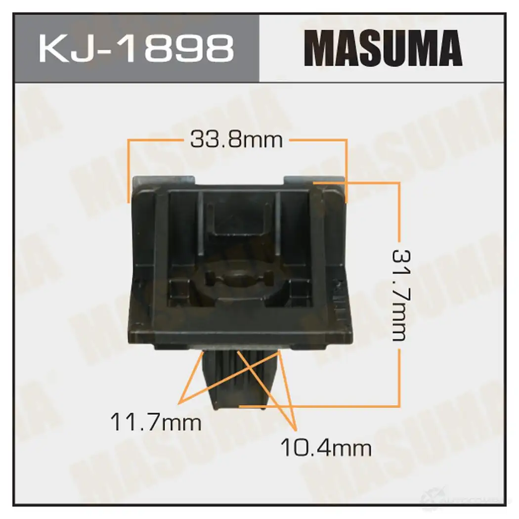 Клипса пластиковая MASUMA 1422886335 827TN G KJ-1898