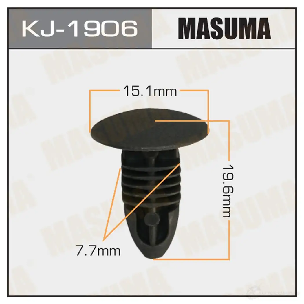 Клипса пластиковая MASUMA 1422886331 KJ-1906 GJ OKP7