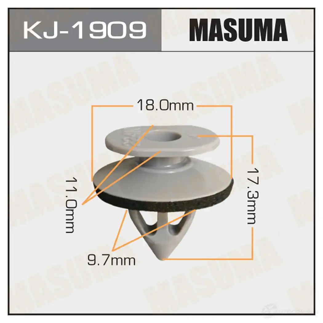 Клипса пластиковая MASUMA 1NE3 OQR 1422886329 KJ-1909