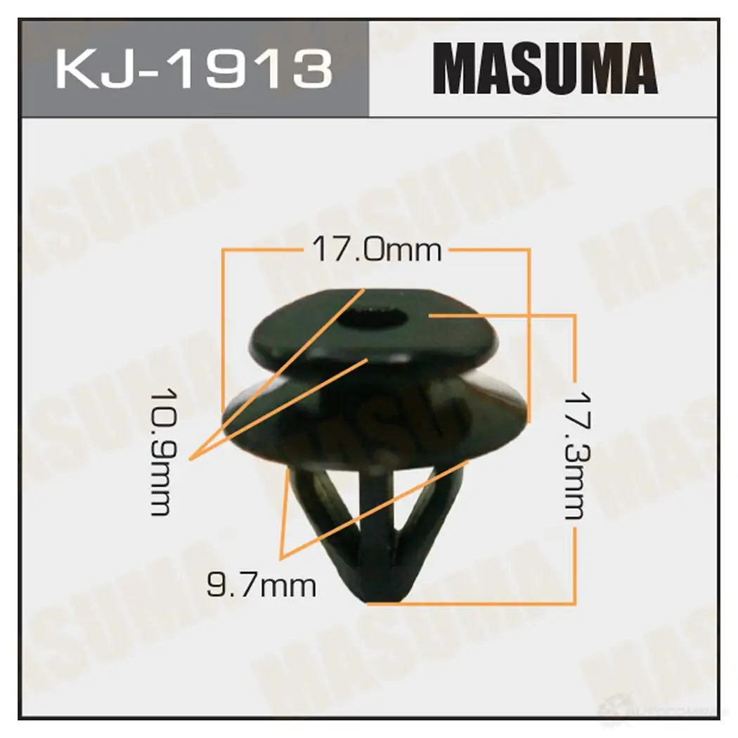 Клипса пластиковая MASUMA KJ-1913 1422886327 B WABMY9