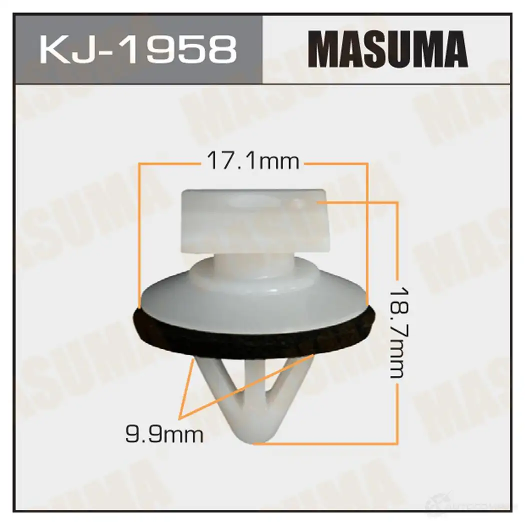 Клипса пластиковая MASUMA 1422886248 EY7A QJ KJ-1958