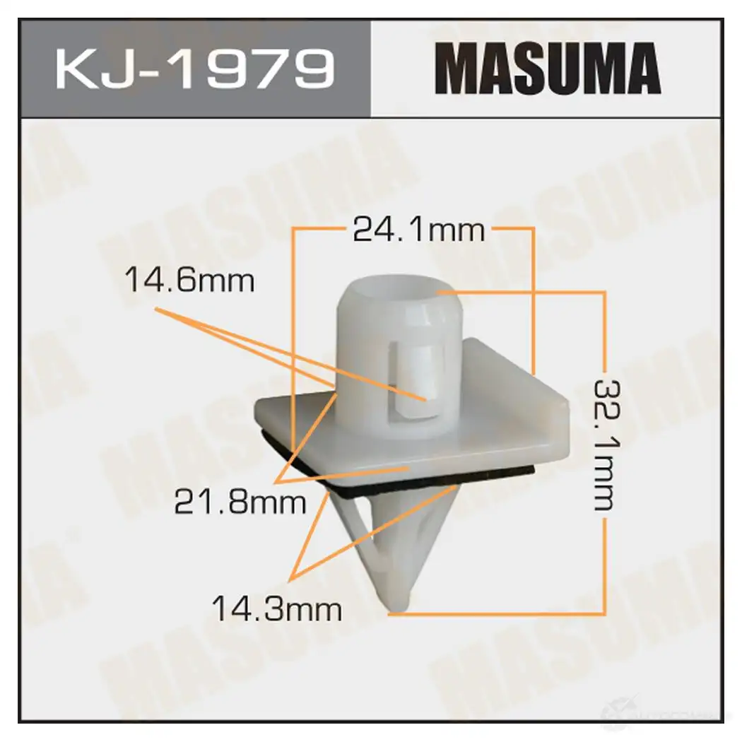 Клипса пластиковая MASUMA KJ-1979 R4 S5Z 1422886222