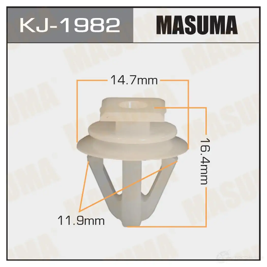 Клипса пластиковая MASUMA 4WR9N IW 1422886221 KJ-1982
