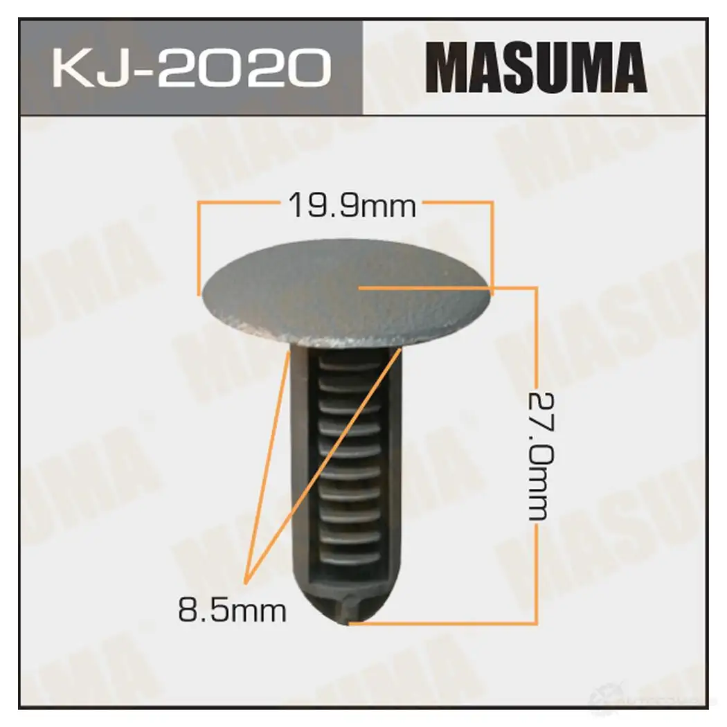 Клипса пластиковая MASUMA 4GK NV KJ-2020 1422890021