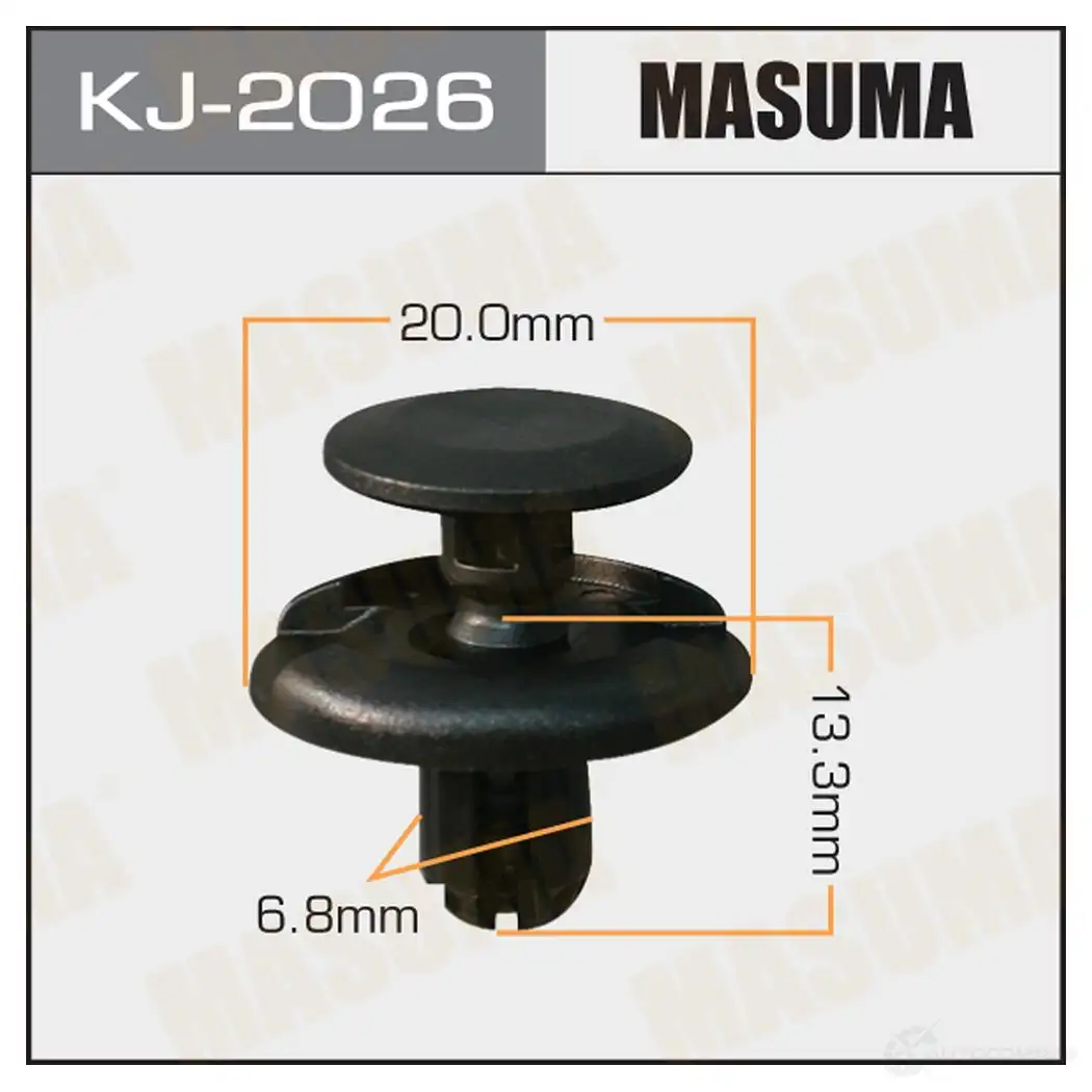 Клипса пластиковая MASUMA KJ-2026 G 8TQL99 1422886240 изображение 0