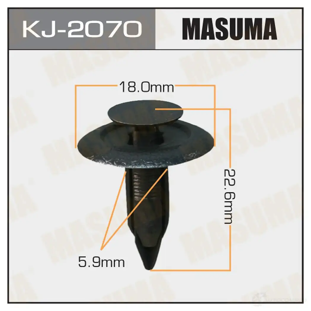 Клипса пластиковая MASUMA KJ-2070 BS 9UFDK 1422884744