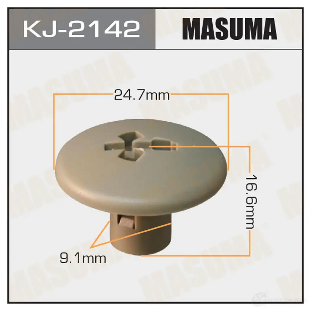 Клипса пластиковая MASUMA KJ-2142 LIP B61G 1422884751