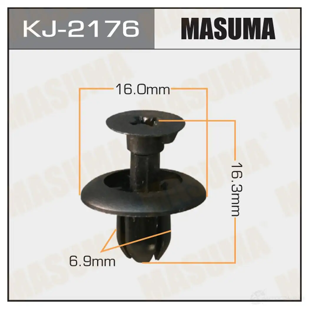Клипса пластиковая MASUMA 7UVELM H 1422887069 KJ-2176