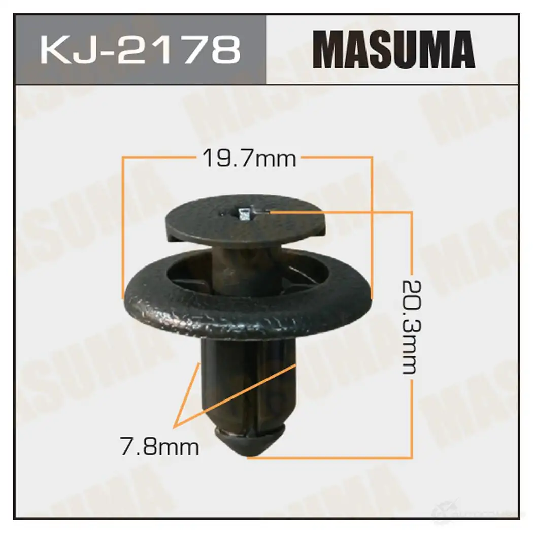 Клипса пластиковая MASUMA 1422890049 KJ-2178 G 3YPRJ