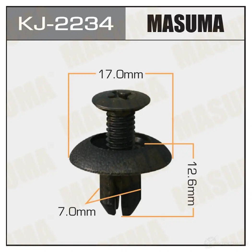 Клипса пластиковая MASUMA 1C K6362 1422886184 KJ-2234