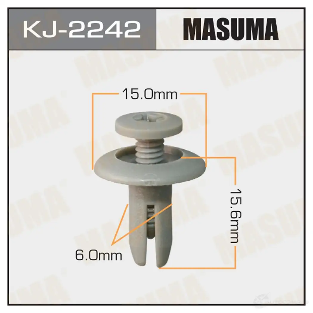 Клипса пластиковая MASUMA 62CS R KJ-2242 1422885626