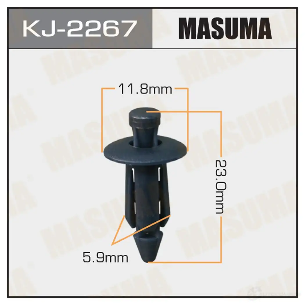 Клипса пластиковая MASUMA KJ-2267 P9 FCME1 1422884666