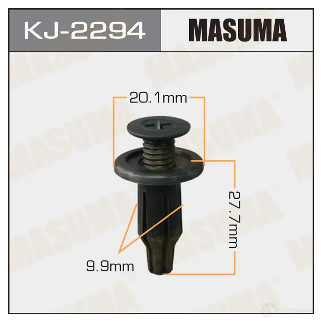 Клипса пластиковая MASUMA 1422885643 KJ-2294 G49 OJG изображение 0