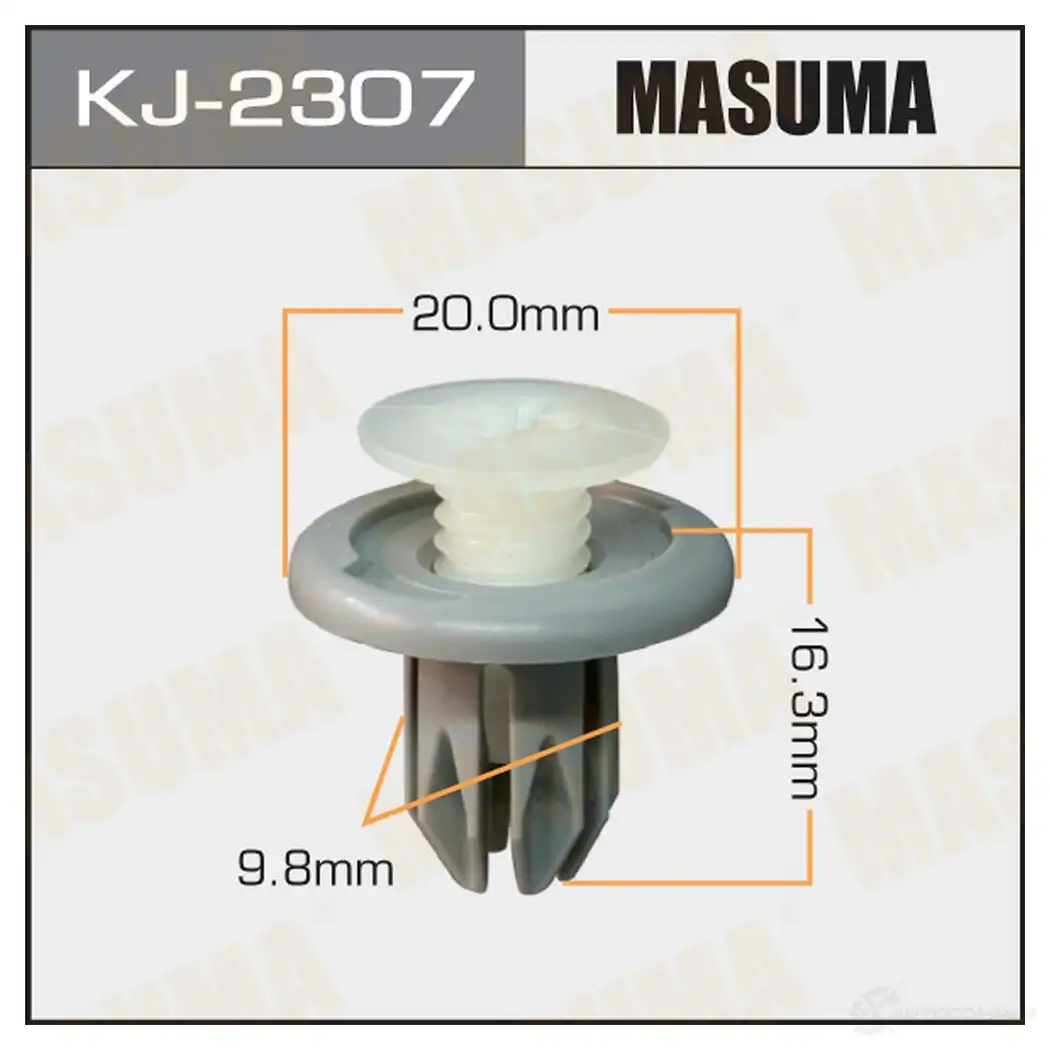 Клипса пластиковая MASUMA KJ-2307 3 Q47QQ3 1422885636