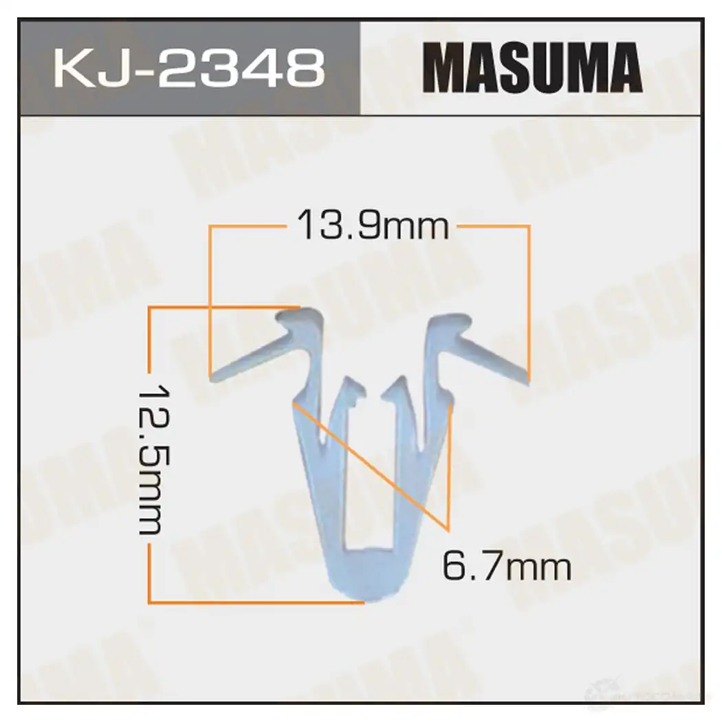Клипса пластиковая MASUMA KJ-2348 K3 HP429 1422885653