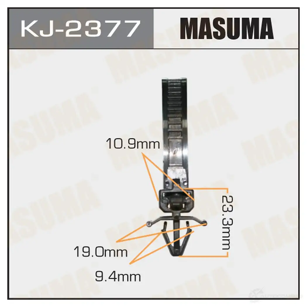Клипса пластиковая MASUMA 1422886173 H9MG WH KJ-2377