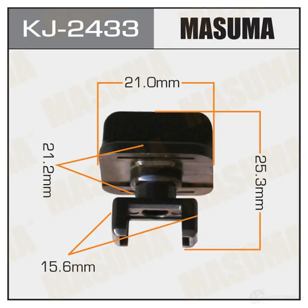 Клипса пластиковая MASUMA KJ-2433 1422884699 U ECTNQ
