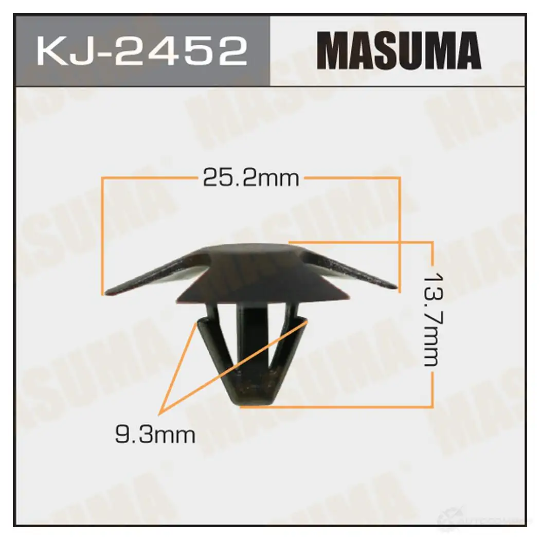 Клипса пластиковая MASUMA 1422886157 KJ-2452 C WU5GO