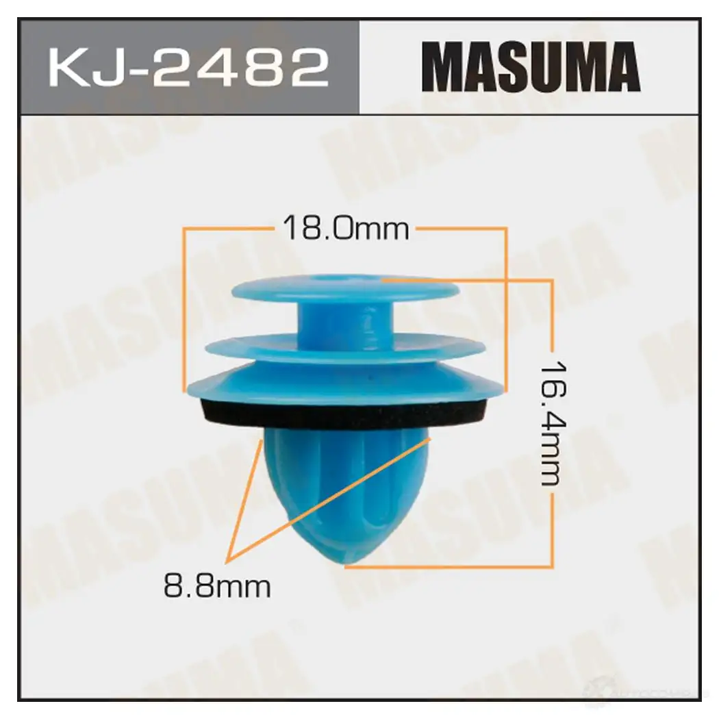 Клипса пластиковая MASUMA 1422885989 KJ-2482 0R ENC